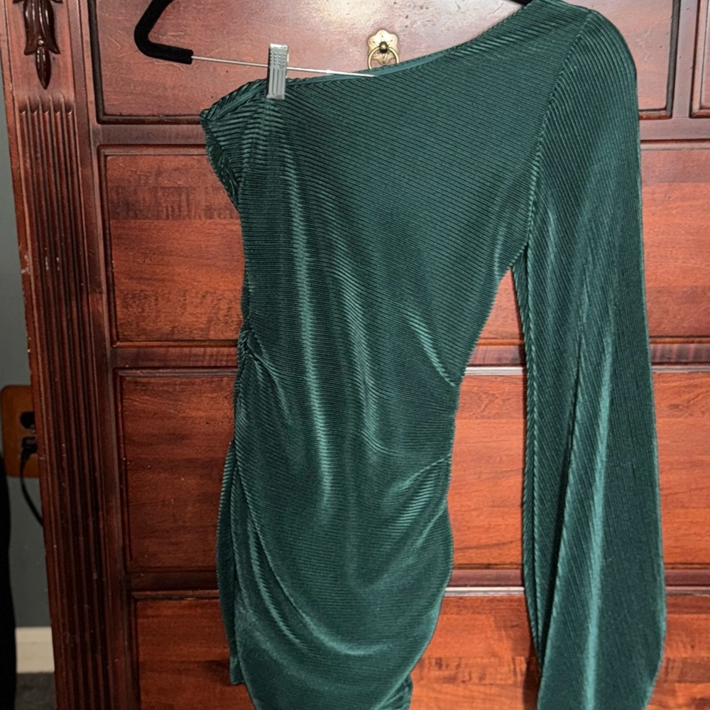 Lucy in the Sky Emerald One Shoulder Bodycon Dress